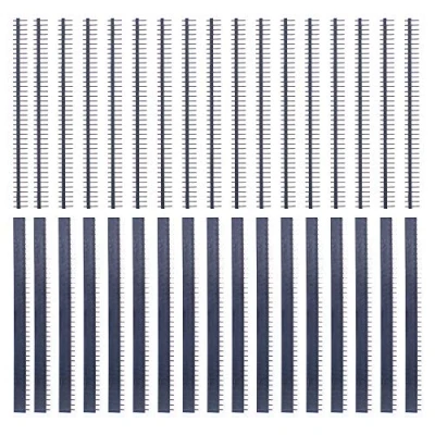 Abbildung von ANGEEK 40 Stücke 2.54mm Pin Header männlicher und weiblicher PCB stiftleisten Lochrasterplatine für Arduino Raspberry Pi Shield