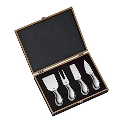Abbildung von Cilio C294804 294804 Käsemesser Set Piave 4 teilig, in Holz Geschenkbox, Silber