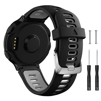 Abbildung von Songsier Forerunner 735XT Armband, Universal Ersatzarmband Uhrenarmband Sportarmband für 235 235Lite 230 220 620 630