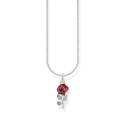 Abbildung von Thomas Sabo Kette mit rotem Rosen Anhänger 925 Sterlingsilber KE2219 664 10