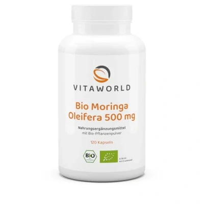 Abbildung von Vita World Bio Moringa Oleifera 500mg 120 Kapseln Apotheken Herstellung