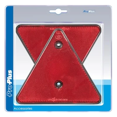Abbildung von ProCar ProPlus 343751S Dreieck Reflektor, Rot/Schwarz, 2 Stück