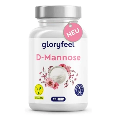 Abbildung von D Mannose 2.000mg Reine, leicht zu schluckende Kapseln optimal dosiert (90 Stück) Beliebte Alternative Cranberry Kapseln/Tabletten Aus pflanzlichem Ursprung, vegan &amp; laborgeprüft