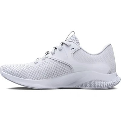 Abbildung von Under Armour Charged Aurora 2 Trainingsschuh, Damen, Größe: 40.5, White/metallic warm silver Schuhe