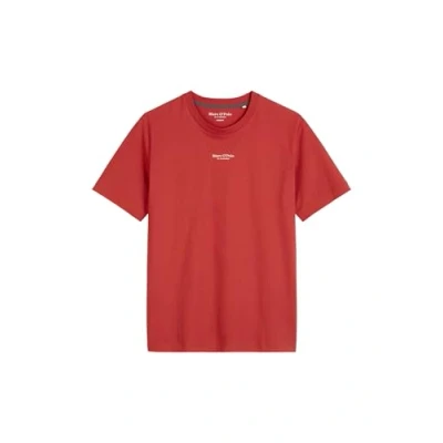Abbildung von Marc O&#039;Polo Herren T Shirt aus Bio Baumwolle Regular Fit, Rot (Tall Poppy), M