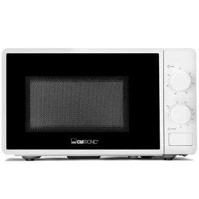 Abbildung von Clatronic Mikrowelle mit 20L Garraum &amp; Grillfunktion Microwave 5 Leistungsstufen 1 Grillstufe Microwellengerät 30 Min. Timer Microwelle Ø24,5 cm Drehteller MWG 792 weiß