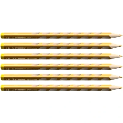 Abbildung von Ergonomischer Buntstift für Linkshänder STABILO EASYcolors 6er Pack gold