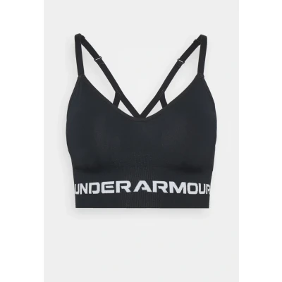 Abbildung von Under Armour Seamless Low Long Sport BH Damen Schwarz, Hellgrau, Größe XS
