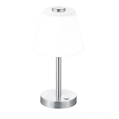 Abbildung von Trio Leuchten 525490107 Emerald, Tischleuchte, 4 Watt, Integriert, Nickel matt, 15 x 29 cm