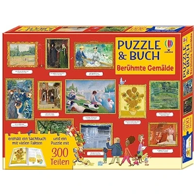 Abbildung von Puzzle &amp; Buch: Berühmte Gemälde: Set aus 300 teiligem und Begleitbuch zum Thema Kunst ab 6 Jahren (Puzzle Buch Reihe)