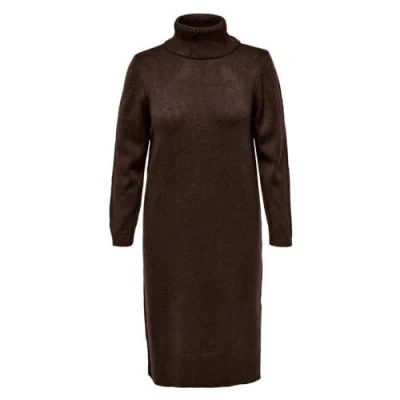 Abbildung von ONLY CARMAKOMA Damen Carbrandie L/S Roll Neck Dress KNT Noos Strickkleid, Chicory Coffee, 50 52 Große Größen EU