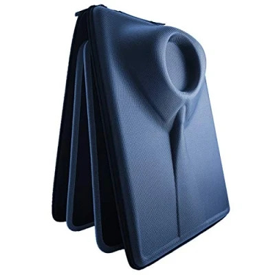 Abbildung von Packshi® Reiseetui mit Harter Hülle für Hemden doppelseitigem Klapp Pad. Das EINZIGE wirklich knitterfest Packen. EIN sehr Elegantes Geschenk, Business Zubehörtei (Marineblau)