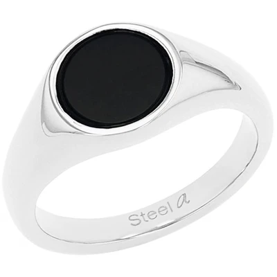 Abbildung von Amor Ring Edelstahl Unisex Damen Herren Ringe, Schwarz, Kommt in Schmuck Geschenk Box, 2037297