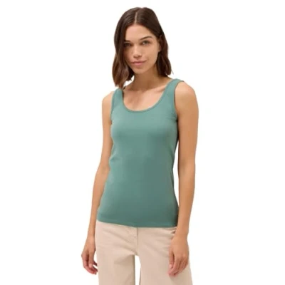 Abbildung von CECIL Damen 3225953 Basic Top in Unifarbe, Jewel Green, XX Large
