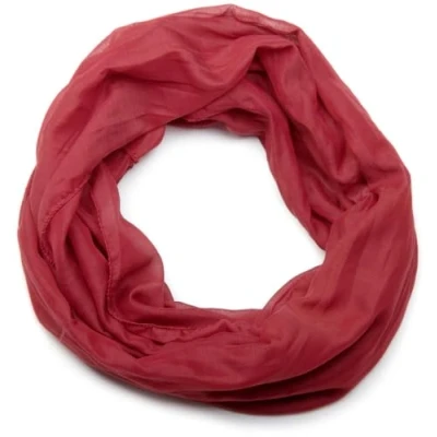Abbildung von styleBREAKER leichter unifarbener Loop Schlauchschal, Sommerschal seidig, Halstuch Unisex einfarbig 01016076, Farbe:Weinrot