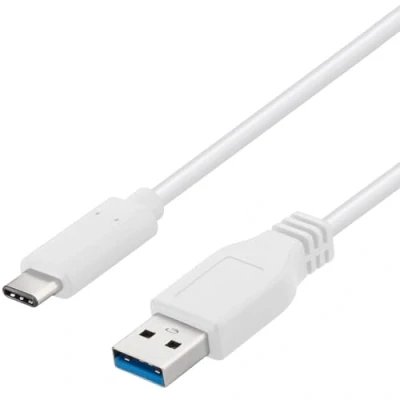Abbildung von PremiumCord USB C auf 3.0 Verbindungskabel 3m, bis zu 5 Gbit/s, 3.0/3.1 SuperSpeed Datenkabel, 3.1 Typ Stecker A Stecker, 3x geschirmt, Farbe weiß, Länge 3m