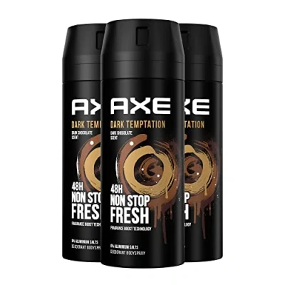 Abbildung von Axe Bodyspray Dark Temptation Deo ohne Aluminium sorgt 48 Stunden lang für effektiven Schutz vor Körpergeruch 3x 150 ml