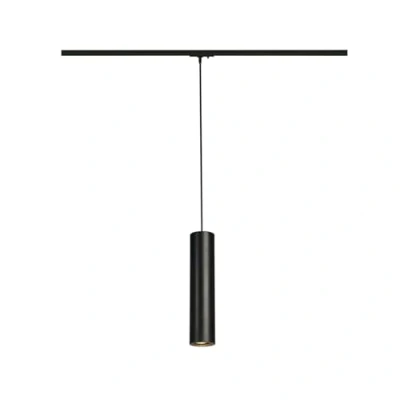 Abbildung von SLV ENOLA B Pendelleuchte, LED Schienen Strahler, Dreh und schwenkbarer 1 Phasen Deckenleuchte, Schienensystem, Innenleuchte GU10, inkl. 1Phasen Adapter, Schwarz
