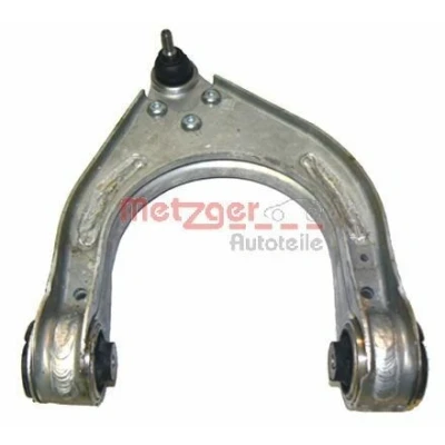 Abbildung von METZGER 58057002 Querlenker KIT + mit Gummilager, Trag /Führungsgelenk Vorderachse rechts, oben Aluminium MERCEDES BENZ: E Class Saloon