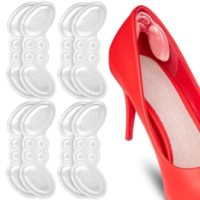 Abbildung von SULPO Silikon Fersenpolster Schuheinlagen 4 Paare Blasenpflaster Schuh Fersen Reparatur Fersenkissen Fersenschoner