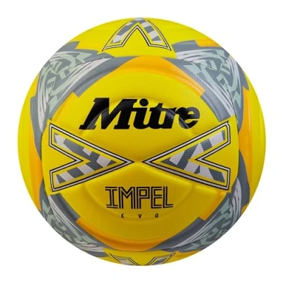 Abbildung von Mitre Impel Evo 24 Fußball, Unisex, für Erwachsene, Fluo Gelb/Schwarz/Kreisgrau, 3