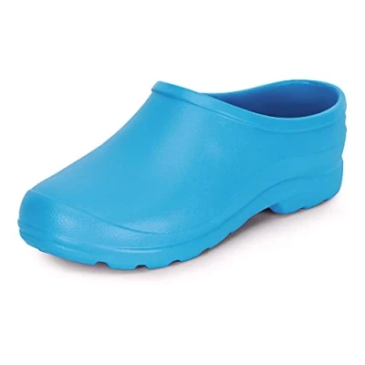 Abbildung von Ladeheid Gartenschuhe Damen und Herren leichte Eva Clogs Bequeme Hausschuhe &amp; Gartenclogs LADW001 (Blau, 37 EU)