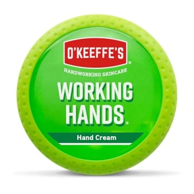 Abbildung von O&#039;Keeffe&#039;s Working Hands, 96g Tiegel Handcreme für extrem trockene, rissige Hände Erhöht sofort den Feuchtigkeitsgehalt, bildet eine Schutzschicht und verhindert Feuchtigkeitsverlust