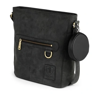 Abbildung von Berliner Bags Vintage Schultertasche Siena, Mittelgroße Umhängetasche aus Leder, Crossbody Bag, Handtasche für Damen Dunkelgrau
