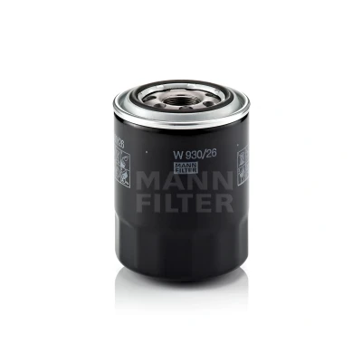 Abbildung von MANN FILTER W 930/26 Ölfilter M 26 X 1.5 mit einem Rücklaufsperrventil Anschraubfilter HYUNDAI: H 1 Van, / iLoad Cargo, Terracan