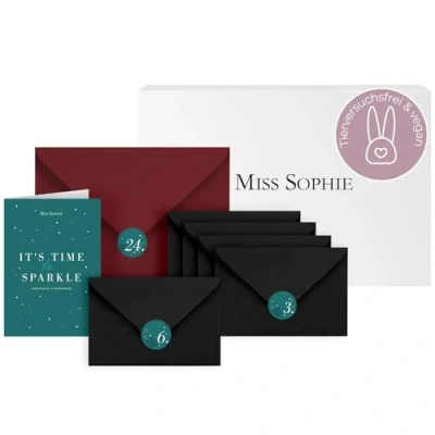 Abbildung von Original Miss Sophie Christmas Countdown 2023 I Nagelfolien für Weihnachten Nail Wrap Adventskalender Nagelsticker Limited Edition Adventsgeschenk Frauen Exklusive Weihnachtskollektion