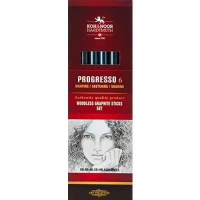 Abbildung von KOH I NOOR Progresso Graphitstifte Set, holzfrei (6 Stück)