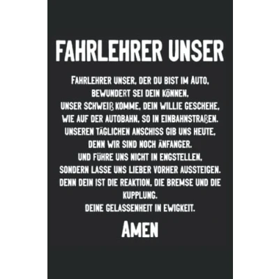 Abbildung von Fahrlehrer Unser: Notizbuch Toller linierter Notizblock für die Fahrschule 120 linierte Seiten um Aufgaben und Ideen festzuhalten Ca. Din A5 Geschenk &amp; Fahrstunde.