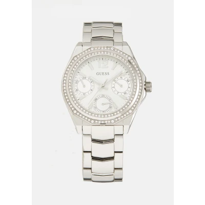Abbildung von Guess Ritzy Uhr silvercoloured, Damen, Größe: One Size, Silver coloured