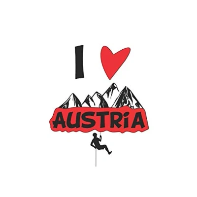 Abbildung von Austria: Notizbuch, Notizheft, Notizblock Geschenk Idee für Österreich Fans A5 120 Seiten