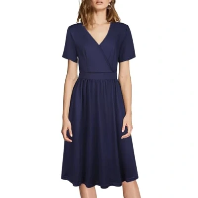 Abbildung von TANTOMI Cocktailkleid Sommerkleid Damen V Ausschnitt Wickelkleid Damen,Blumenmuster Kleider Perfekt für Cocktailpartys, Feste und den Alltag