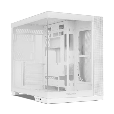 Abbildung von NOX XTREME PRODUCTS Hummer Astra NEO White Semitower ATX M ITX, Panoramaglas ohne Rahmen, Platz für 9 Lüfter, Grafikkarten bis zu 400mm, USB C und 3.0, Weiß