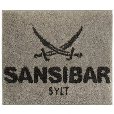 Abbildung von Sansibar Badematte ca.60x100 cm Badteppich Badvorleger Silber/Anthrazit