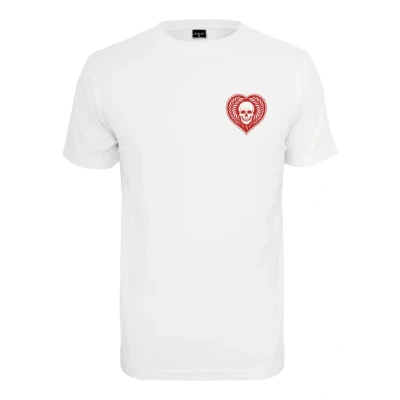 Abbildung von Mister Tee Skull Heart Tshirt print, Herren, Größe: Small, White
