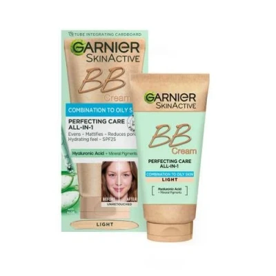Abbildung von Garnier Skin Naturals Combination to Oily Hyaluronic Aloe All in 1 BB Light Cream, 50 ml