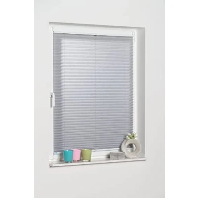 Abbildung von K home 688899 24 Klemmfix Plissee 85 x 130 cm (B L) Grau Lichtschutz +++ Moderne Crushed Optik