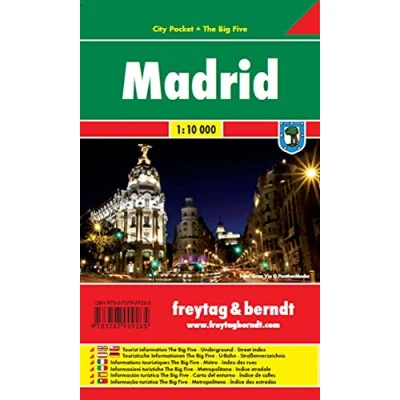 Abbildung von Madrid, Stadtplan 1:10.000, City Pocket + The Big Five: Touristische Informationen Five, U Bahn, Straßenverzeichnis (freytag &amp; berndt Stadtpläne)