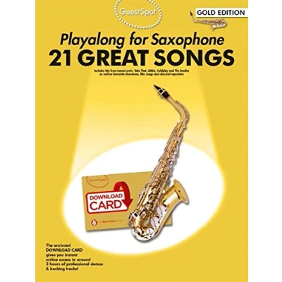 Abbildung von Guest Spot: Playalong For Alto Saxophone Gold Edition (Book/Audio Download): 21 Great Songs