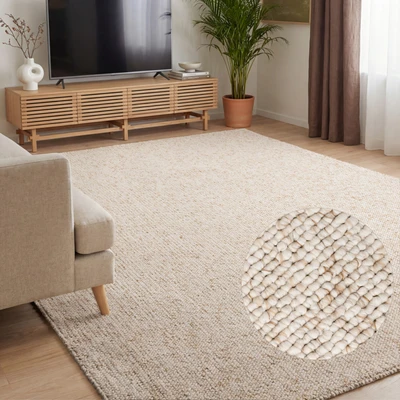 Abbildung von Elle Decoration Rocco Teppich Woll-Optik