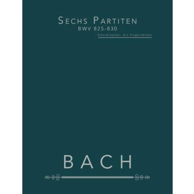 Abbildung von Sechs Partiten BWV 825 830: klaviernoten, mit fingersätzen