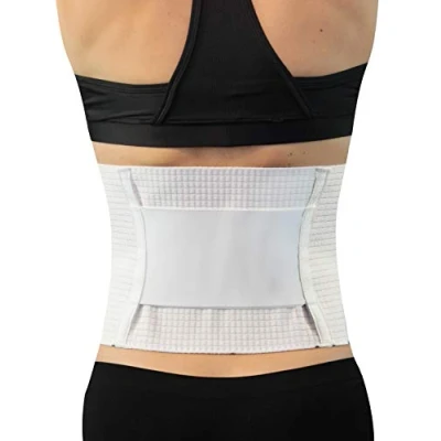 Abbildung von Hydas Rückenstützbandage Standard, Gürtel für einen gesunden Rücken und korrekte Haltung, Bandage bei leichten Rückenschmerzen (Einfache Stützkraft) weiß