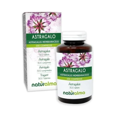 Abbildung von Tragant (Astragalus membranaceus) Wurzeln Naturalma 150 g 300 Tabletten Nahrungsergänzungsmittel Natürlich und Vegan