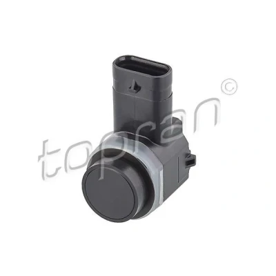 Abbildung von TOPRAN 701 256 Parksensoren schwarz Ultraschallsensor VOLVO: S80 II, XC90 I, VOLKSWAGEN: Passat B6 Saloon, RENAULT: SCENIC 2, TRAFIC 2 Kasten