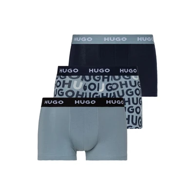 Abbildung von HUGO Trunk Design 3 PACK Panties, Herren, Größe: Medium, Blue