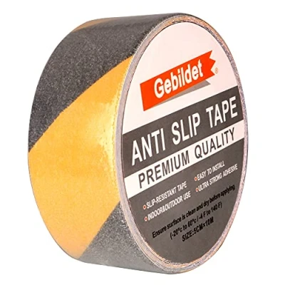 Abbildung von Gebildet Premium Qualität Antirutsch Klebeband 10m x 5cm, Antislip selbstklebend Band, Grip Tape Sicherheitsband fur Treppen/Schritte (Schwarz und Gelb)