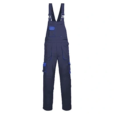 Abbildung von Portwest TX12 Herren Texo Kontrast Latzhose Arbeitslatzhose Marineblau, S
